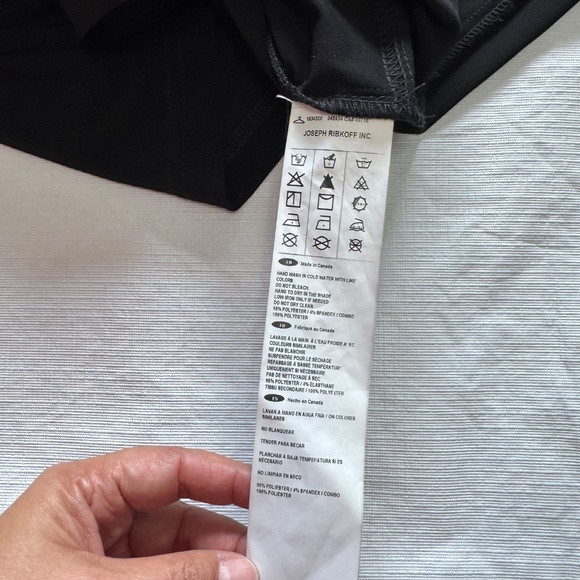 Joseph Ribkoff Black Gathered Midi Dress - Picture 4 of 6